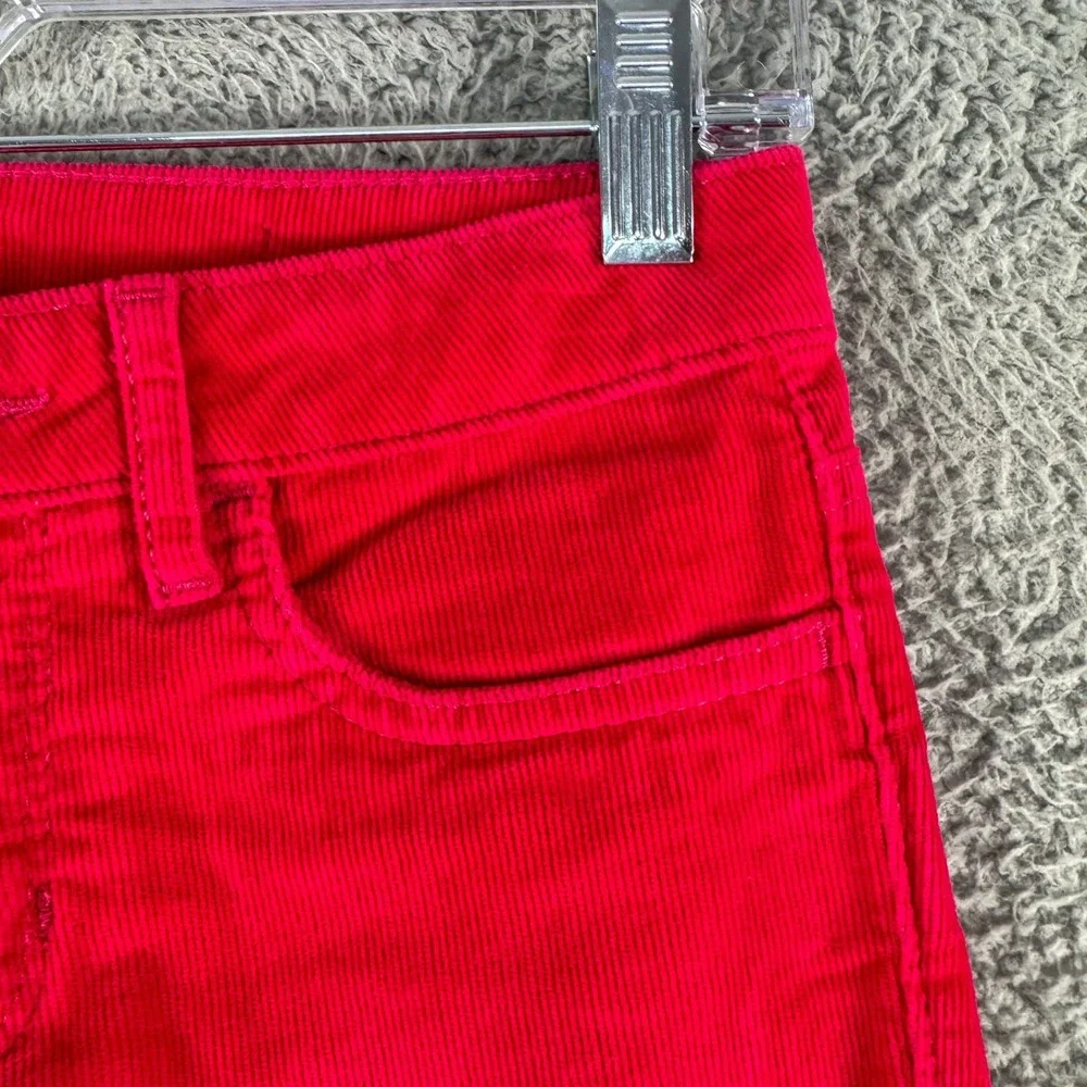 Gap Stretch Jegging Pants Girls‎ 14 Regular Red Corduroy Skinny Mid Rise Denim
